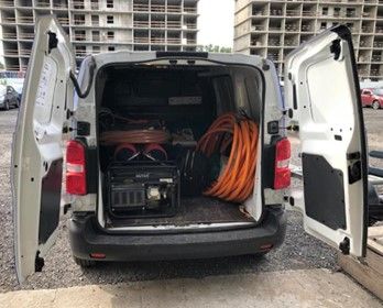 Portable single channel setup in a van