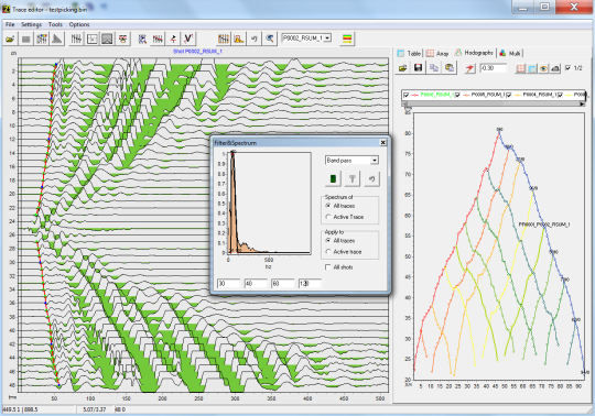 ZondST2d — 2D seismic data processing and interpretation software